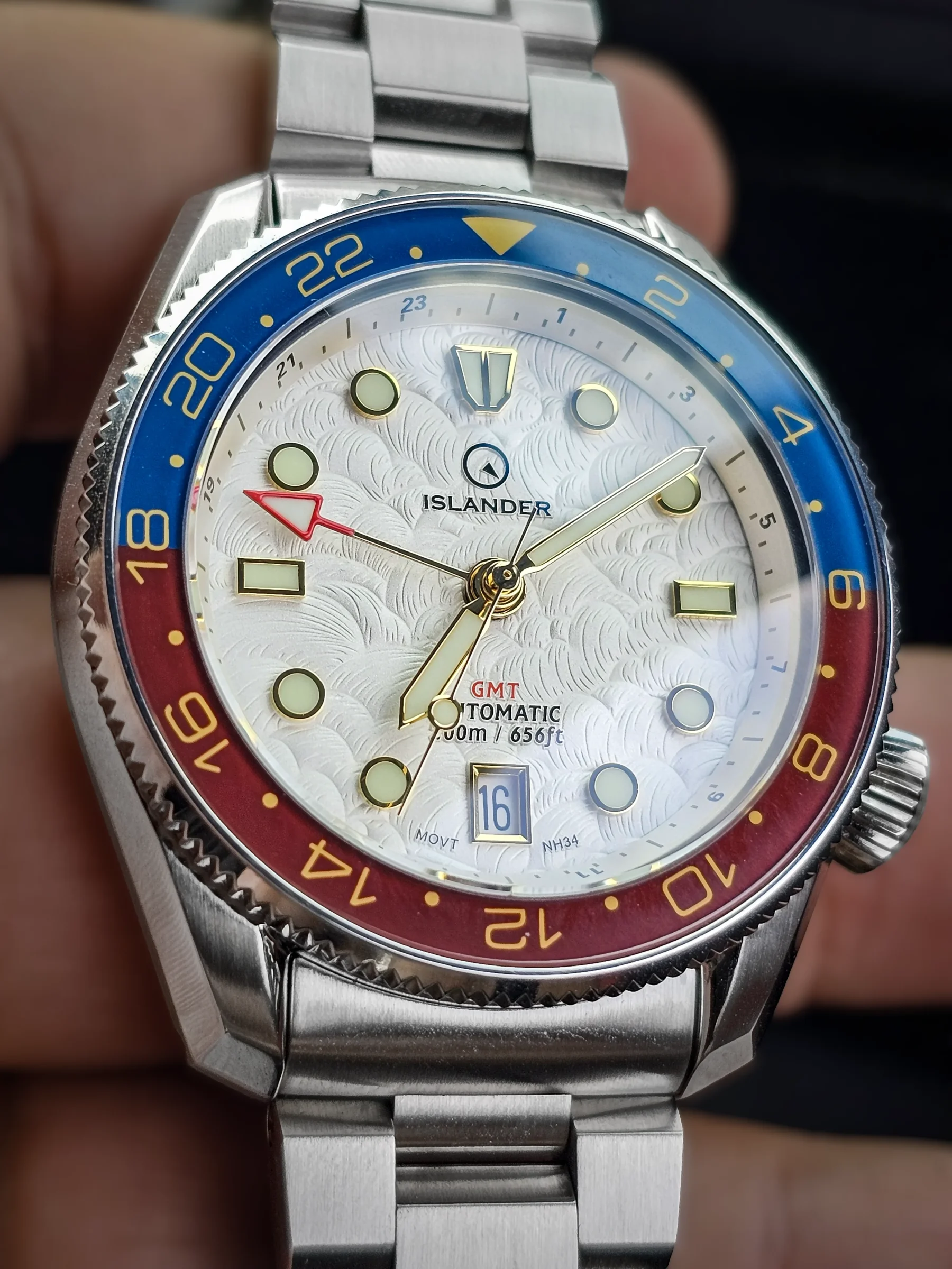 Islander JFK GMT ISL-206 Cloud Dial Pepsi Bezel - Pre-Owned - Image 2